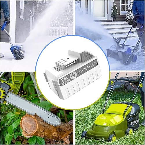 Miniatura 5 de Powilling Batería de iones de litio de repuesto de 6.0Ah 24V para Snow Joe + Sun Joe iON+ 24V Series Herramientas eléctricas inalámbricas,