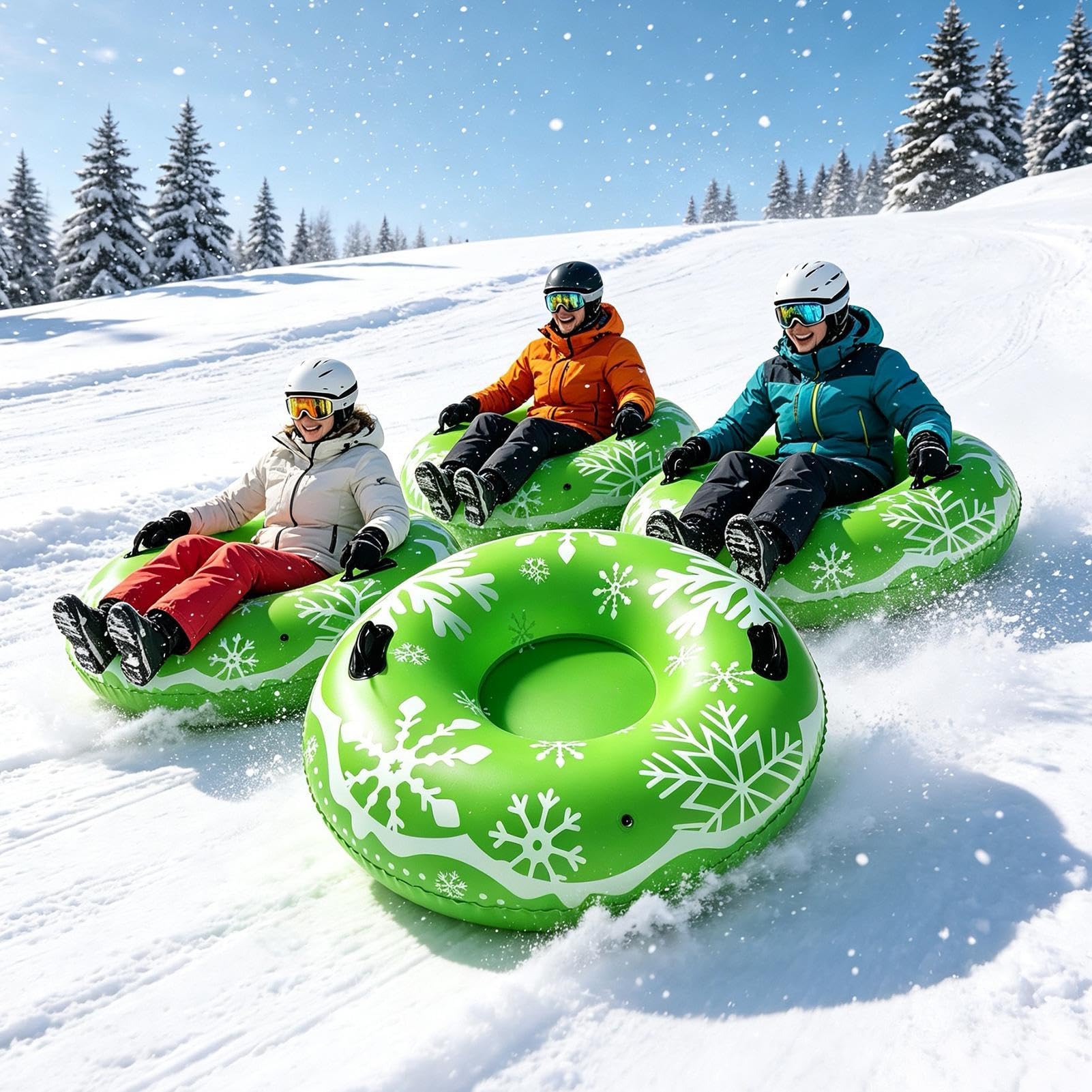 Snowtubes pour 90 x 90 cm en PVC renforcé Luge Donut