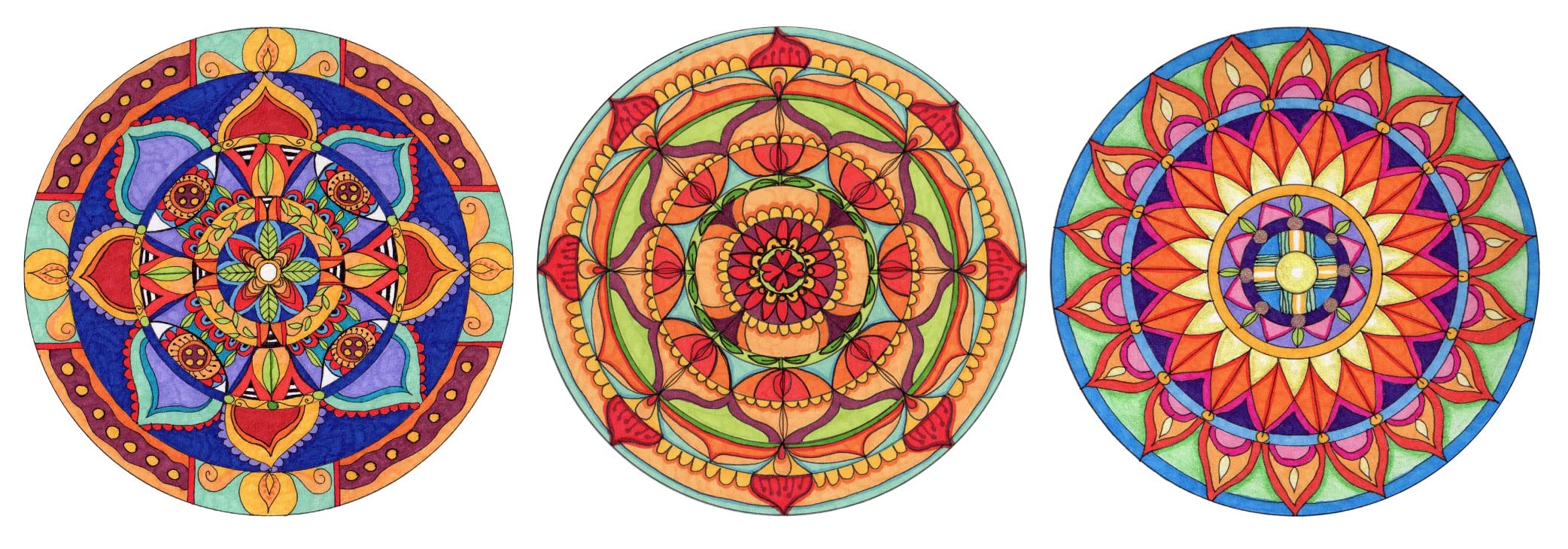 Real Art Wall Hanging Ceramic Plate 7' - 3 pcs Set Gift Packing Multicolor… (Design 13)