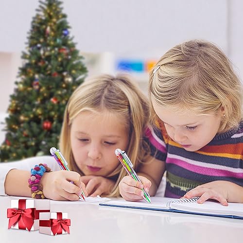 Miniatura 7 de IHPUKIDI Paquete de 96 bolígrafos multicolor 6 en 1 de 0.020 in, bolígrafos retráctiles de punta fina de 6 colores para suministros escolares de
