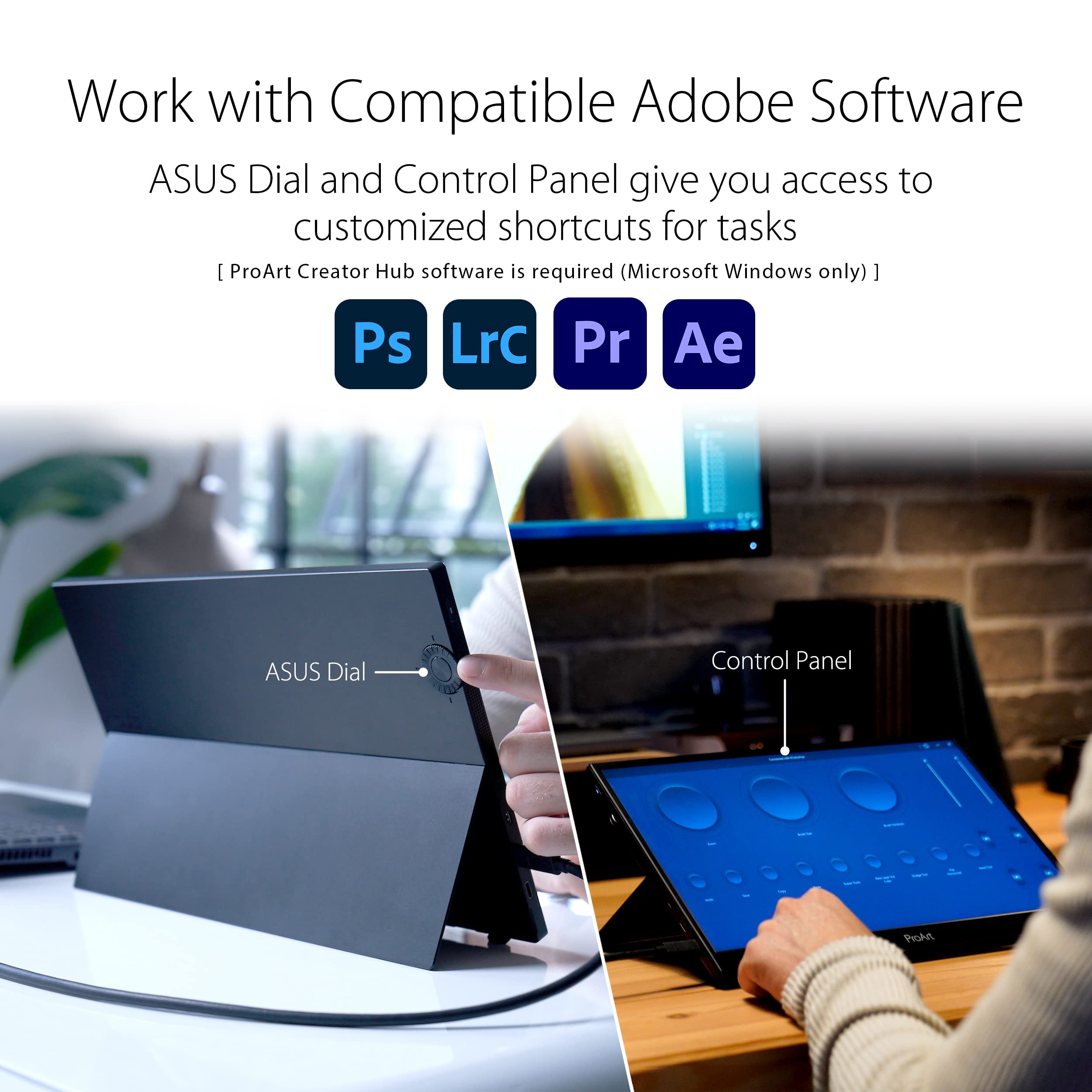 ASUS ProArt PA148CTV - 14" Full HD laptop i ekran dotykowy - Panel IPS - 1920x1080-300cd/m² - 2x USB-C i Micro-HDMI - 100% sRGB - 100% Rec. 709 - △E< 2 - Przycisk ASUS Dial - 5 lat