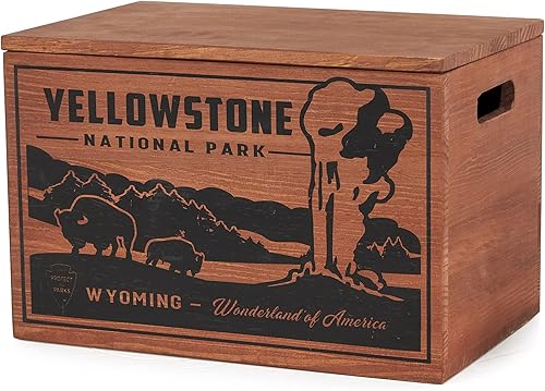 Better Wood Products Edición limitada Protect The Parks Series All Natural Fatwood Fire Starter Sticks, caja de madera de 13 libras, Yellowstone