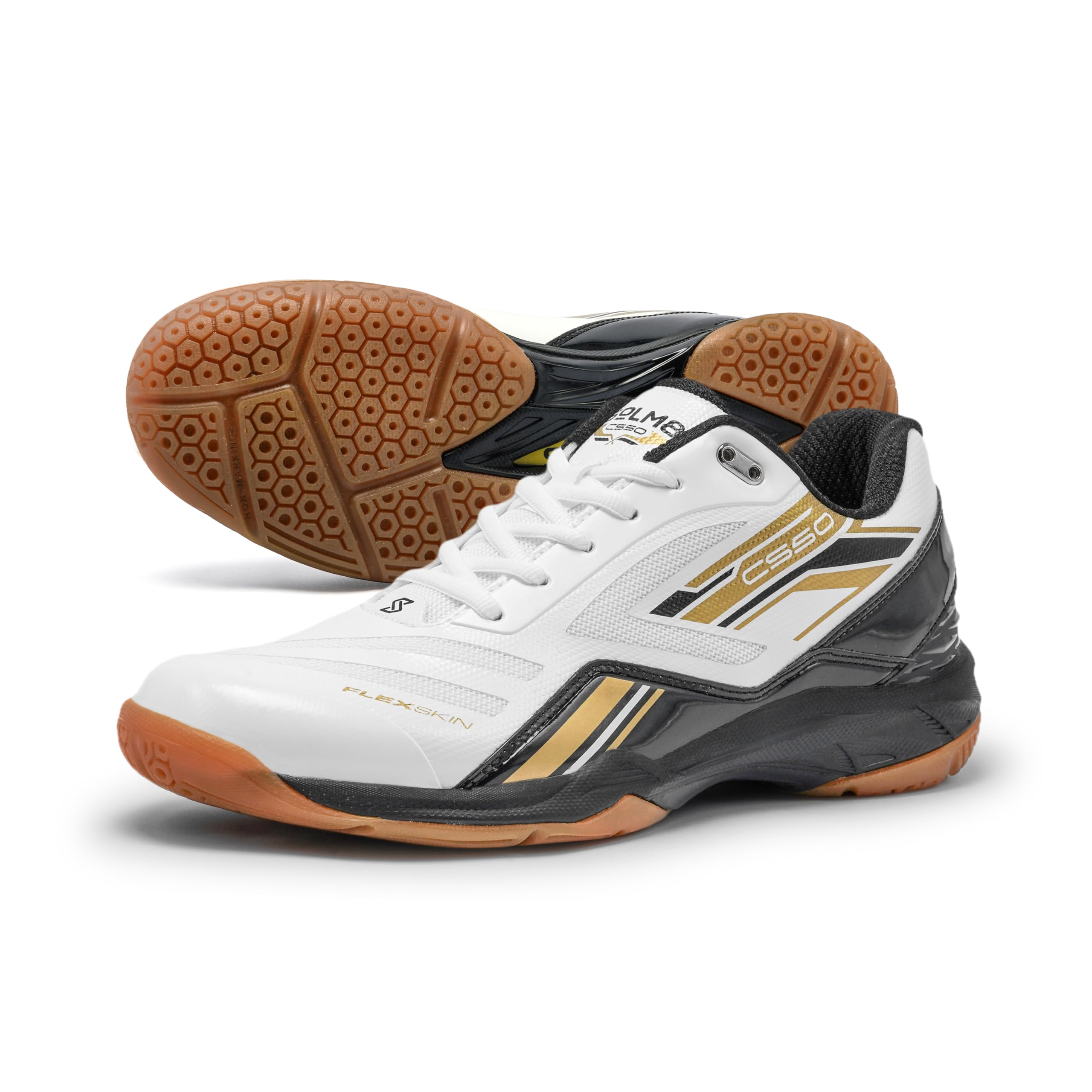SOLM8 CS50 Men's Light Pickleball Shoe Court Non Marking Shoes 43 EU Black Gold
