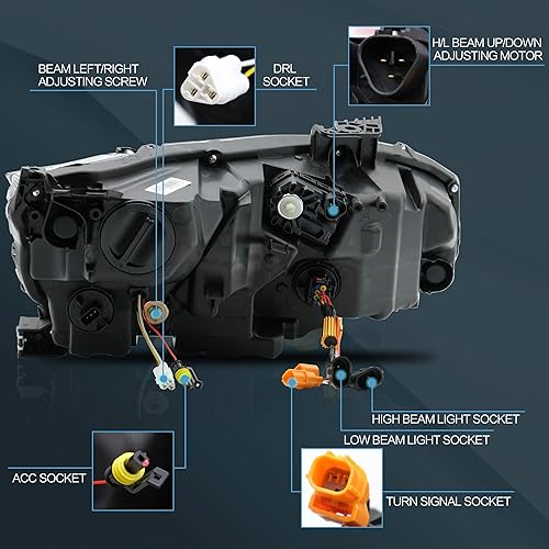 Miniatura 6 de VLAND Conjunto de faros delanteros para Honda Civic DRL 2016-2021 de 10 generación con animación de inicio