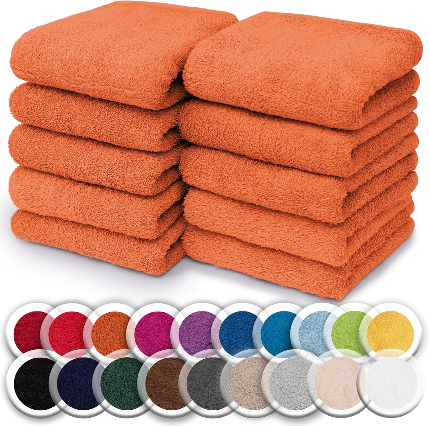 NatureMark Juego de 10 toallitas de Rizo para Cara y Manos – 100% algodón, Suaves y absorbentes – 30×30 cm, Verde Oscuro — view 8