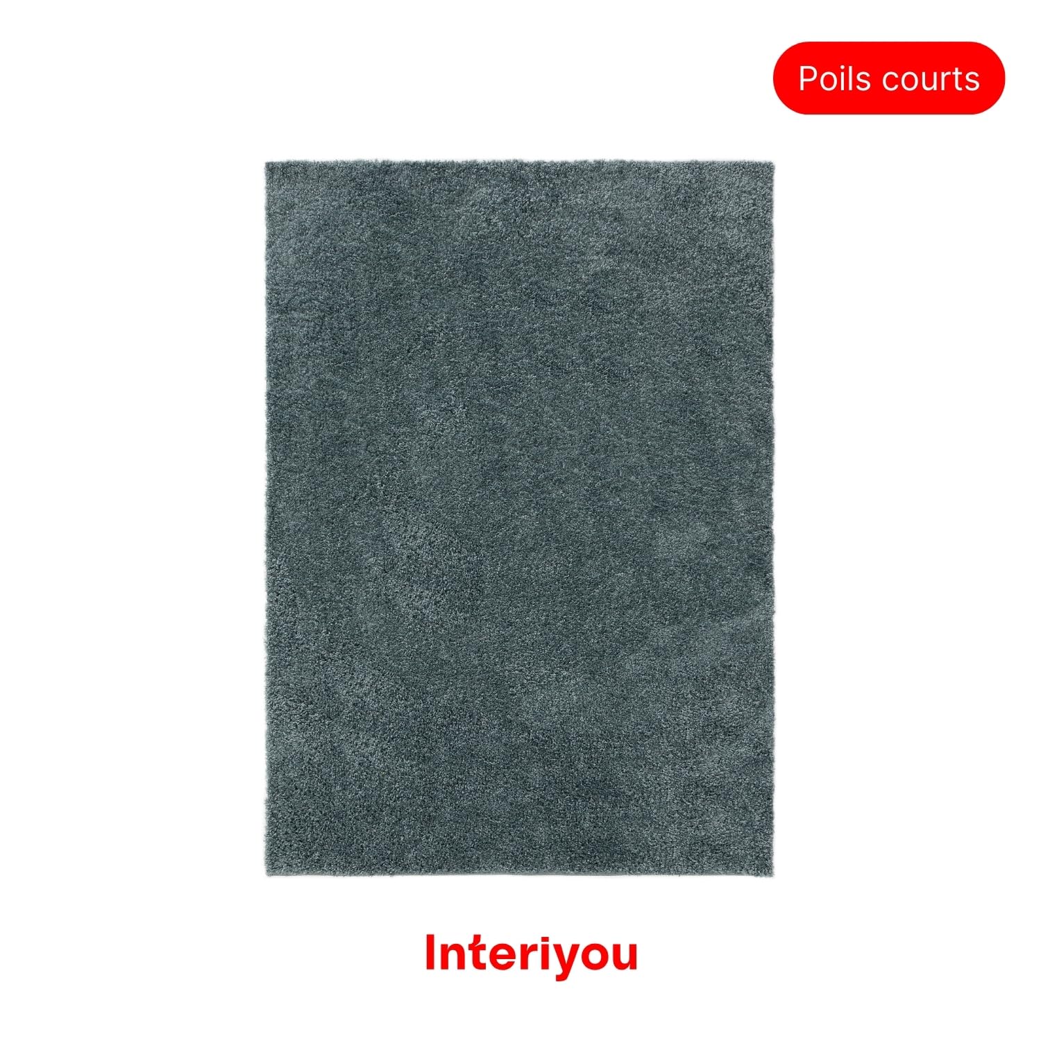 Interiyou Tapis Poils Longs Sofia - 60x120 Bleu - Moelleux et uni - Lavable et antidérapant - Fibres Douces pour Salon, Salle à Manger, Cuisine, Couloir