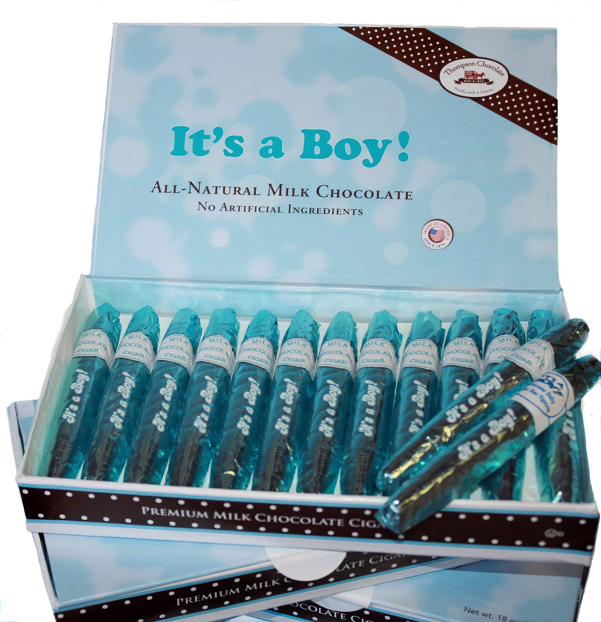 It's a Boy Blue Chocolate Cigars - Box of 24