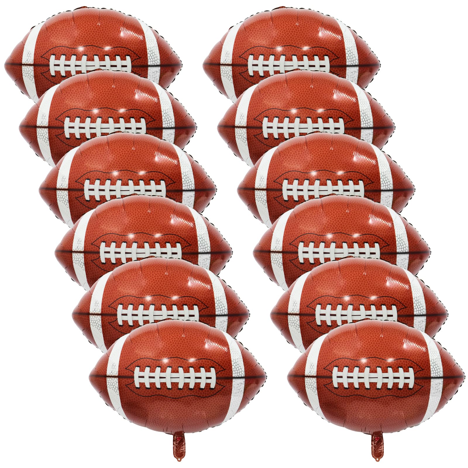 26 Inch Large American Football Balloons Kit, Mylar Balloons for Super Bowl Decorations Football Theme Party Garlan Decorations (12PCS)