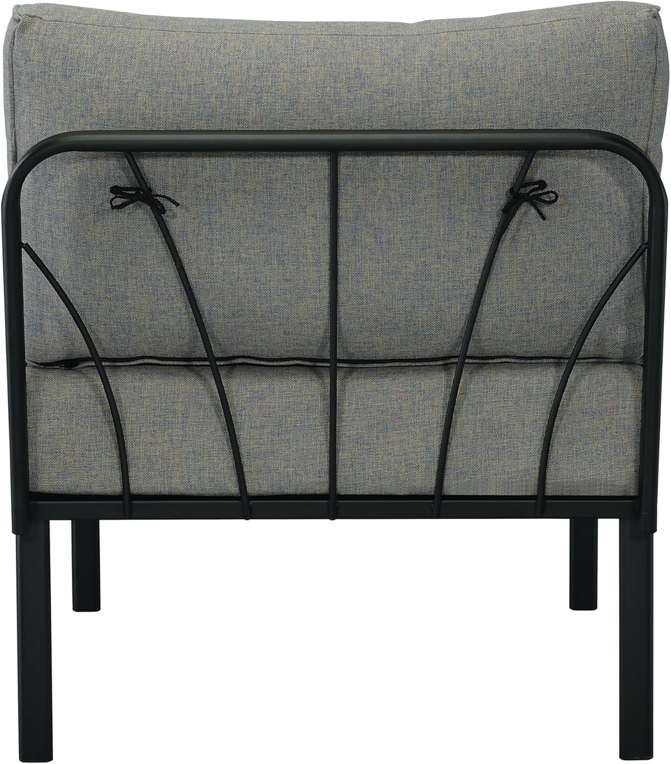 ACME Furniture Rajni Foam Upholstered Patio Armless Chair, Oak/Antique White