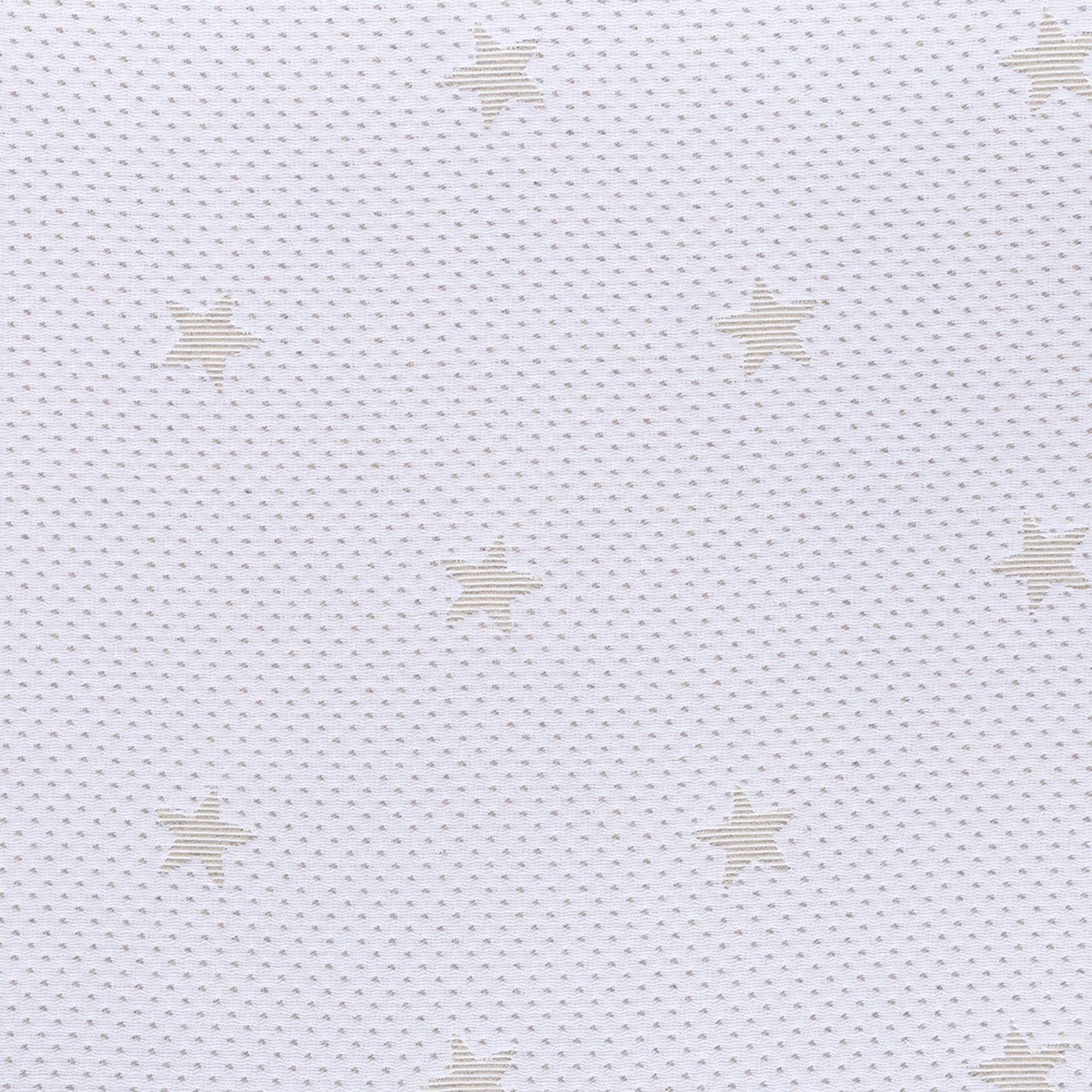 Barceló Hogar - Colcha Jacquard Reversible Estela, Colcha Tejida para Verano o Entretiempo con Dibujo de Estrellas, Color Blanco Reversible en Beige, Medida 250x270 cm, Cama 150 cm.