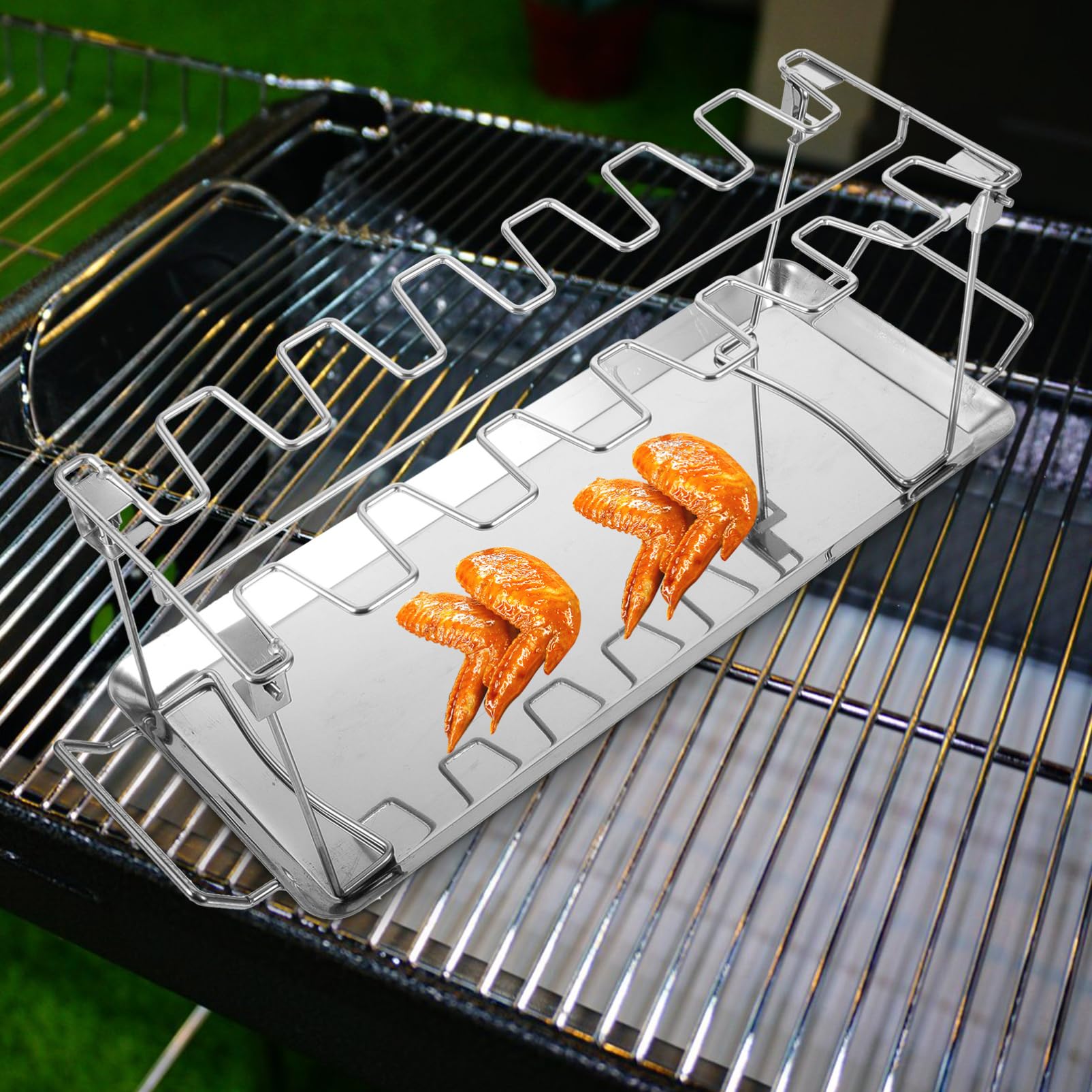 BESTonZON Per Esterni e Forchetta Per Barbecue Per Arrosti Vassoio Portatile Utensile Per Barbecue e