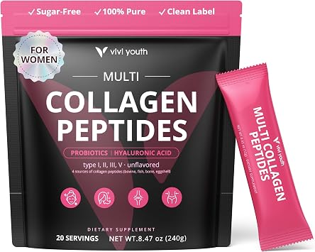 Collagen Powder for Women, Collagen Peptides Powder with Probiotics, Prebiotic Collagen Protein for Skin, Hair, Bone & Joint | 16-in-1 Sugar-Free Formula, Unflavored