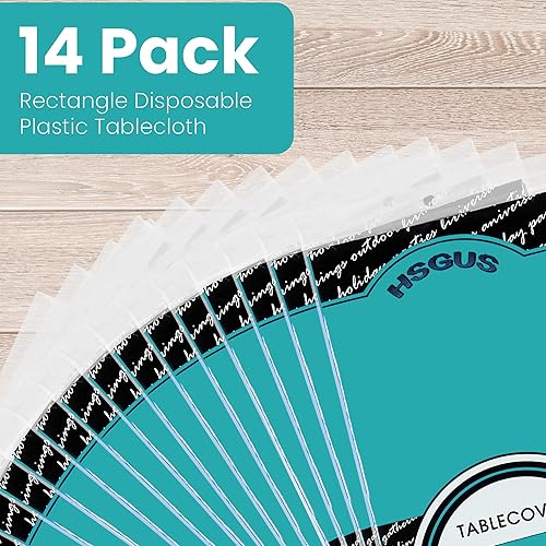 Miniatura 5 de HSGUS Paquete de 14 manteles color turquesa