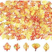 CCINEE 240Pcs Mini Resin Fall Leaves for Crafts, Fake Miniatures Tiny Maple Leaves Charms for Autumn Dollhouse Fairy Garden Landscape Decoration