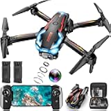 Drone with Camera for Adults, 2K HD FPV Drones with Upgrade Altitude Hold, One-Key Take Off/Landing, Speed Adjustment, Headless Mode, 2 Batteries, Toys Gifts for Teen Boys Girls, Beginner