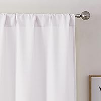 Vista 1 de Chyhomenyc Bennet - Cortina de lino sintético para ventana, 2 paneles, cortinas filtrantes de luz para sala de estar, dormitorio, cortina