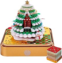 2026 Christmas 3D Calendar, Christmas Tree Shaped Notepad, Desk Calendar with Light, Table Calendars with Dustproof Acrylic Cover, Home and Office Decoration