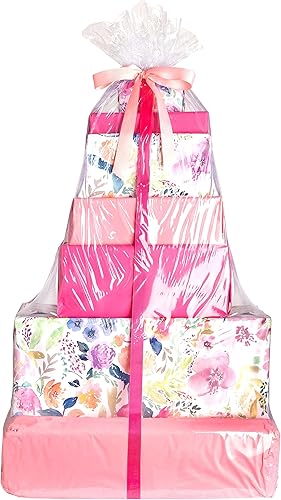 Purple Q Crafts Paquete de 5 bolsas retráctiles jumbo de 40 x 50 pulgadas para cestas de regalo, bolsas retráctiles de cloruro de polivinilo