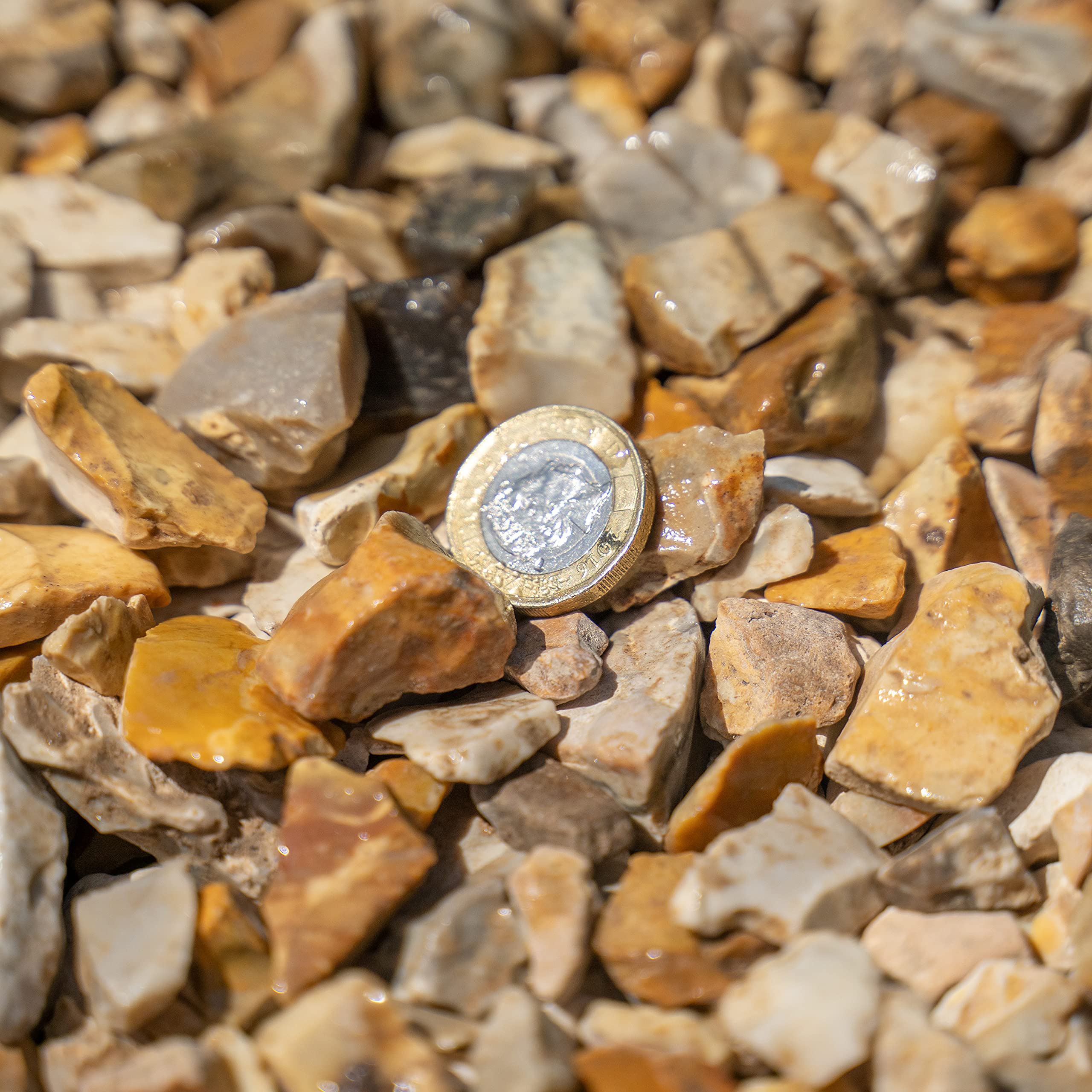 Piedra de grava de 5 kg para evitar malas hierbas, jardín, patio, camino, planta, topping – Otoño oro astillado