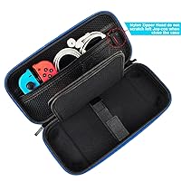 Vista 4 de daydayup Switch Carrying Case Compatible with Nintendo Switch/Switch OLED, with 20 Games Cartridges Protective Hard Shell Travel Carrying Case Pouch