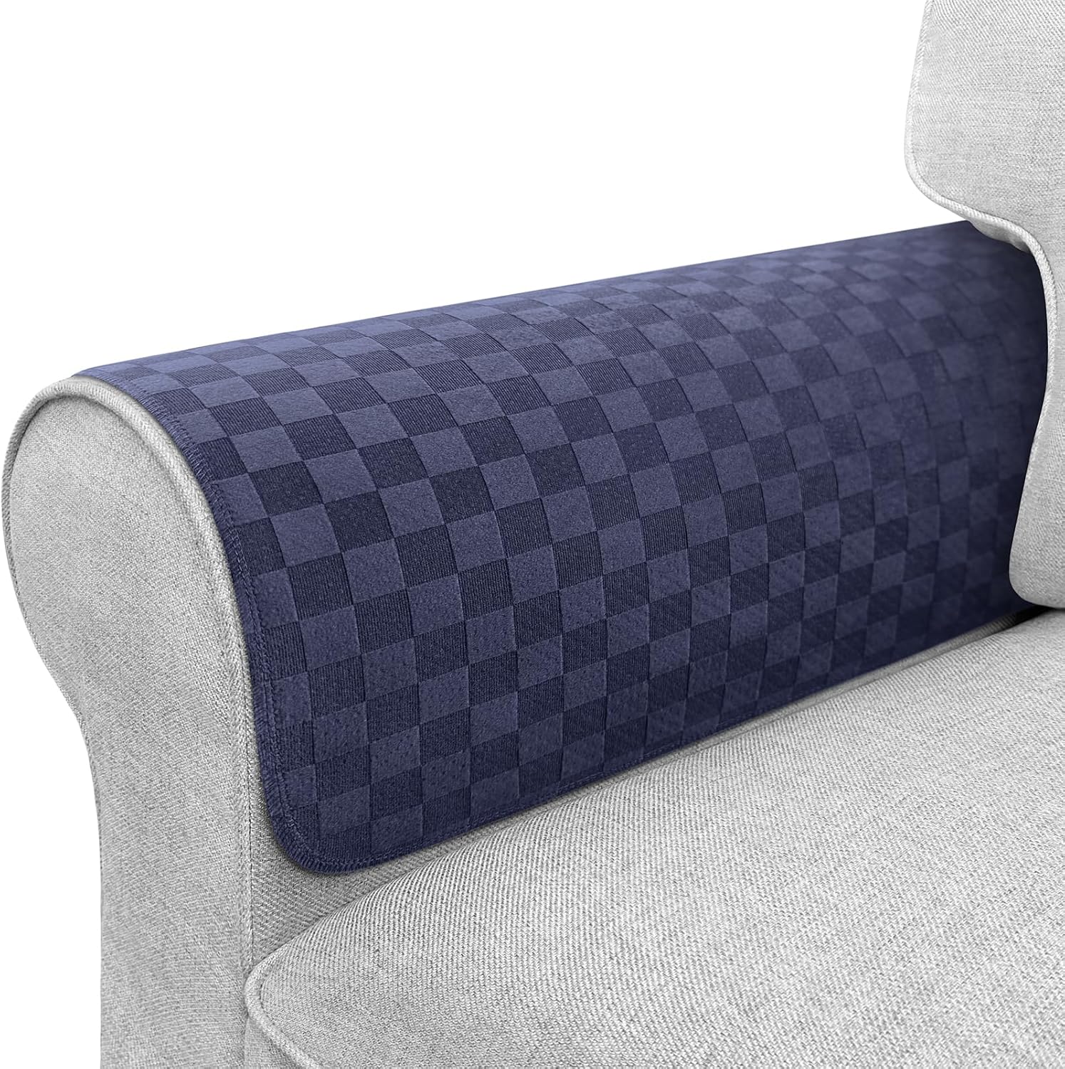 Couch Arm Covers, Sofa Arm Covers, Waterproof Armrest Cover for Sofa, Loveseat, Armchair, Anti-Slip Recliner Arm Cover, Headrest Cover, Arm Chair Covers Set of 2 (Dark Gray, 22"×18")