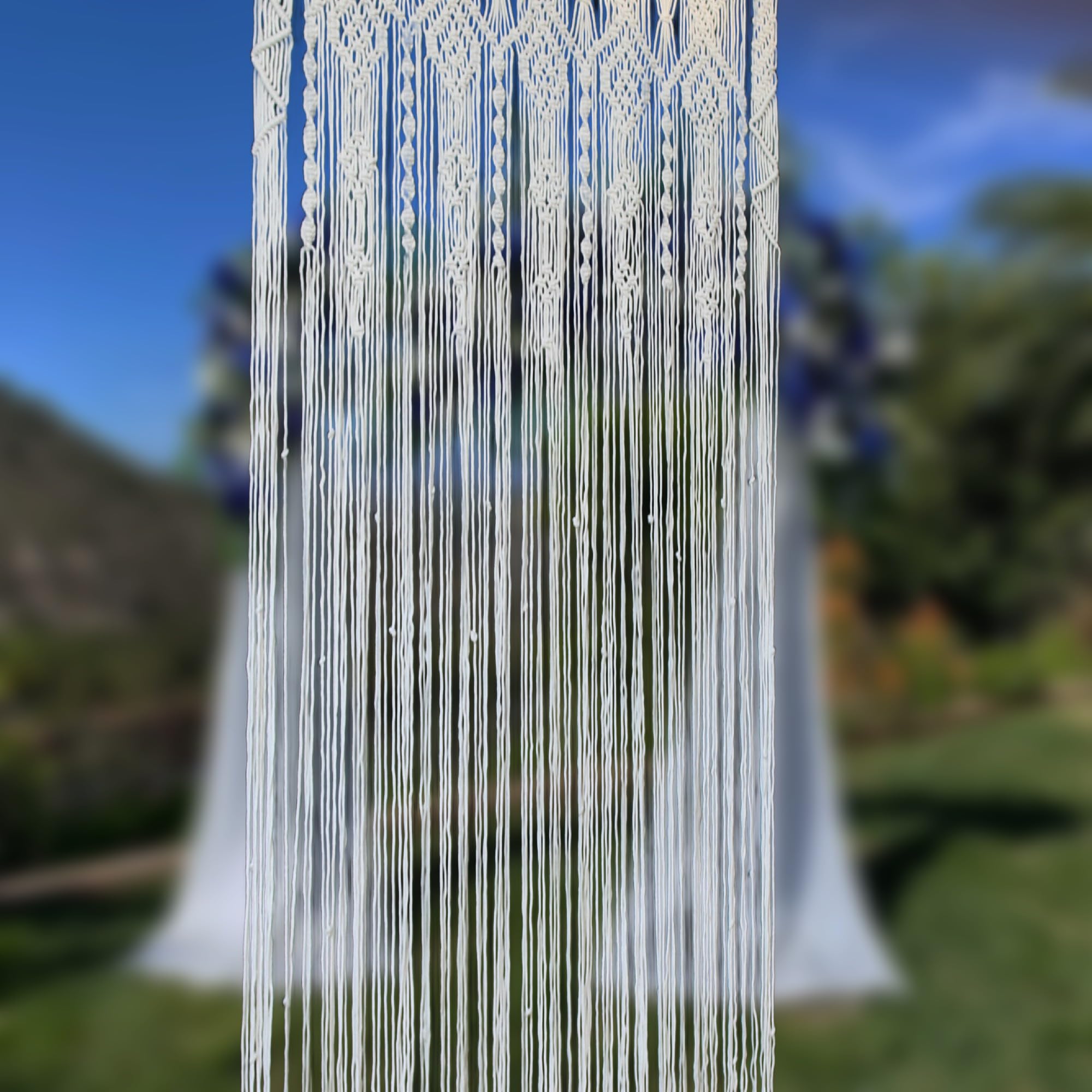 Tenda per porta in stile bohémien, fatta a mano, tenda anti-mosche per finestre, porte, schermi, nappe, tende divisorie a pannello (originale, 90 x 200 cm, fiore)