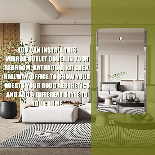 Miniatura 35 de Placas de interruptor de luz de espejo, cubiertas de salida de placa de pared duradera, placas de interruptor de espejo de acrílico y cubiertas