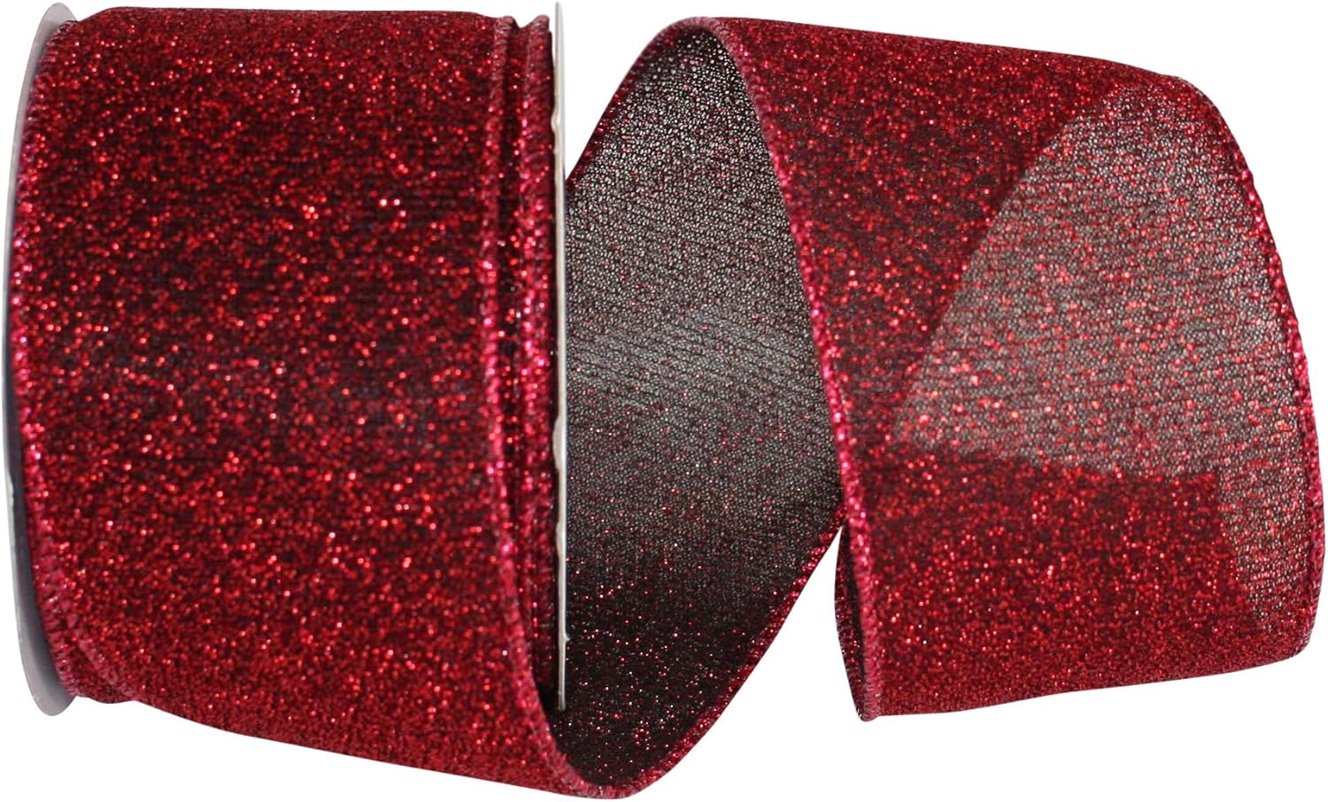 Reliant Ribbon Sparkle Glimmer Radiance Wired Edge Ribbon, 4 Inch X 10 Yards, Emerald Green