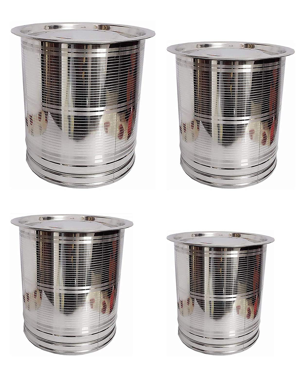 JGS Stainless Steel Grain Atta Flour Storage Drum Pavali Container with