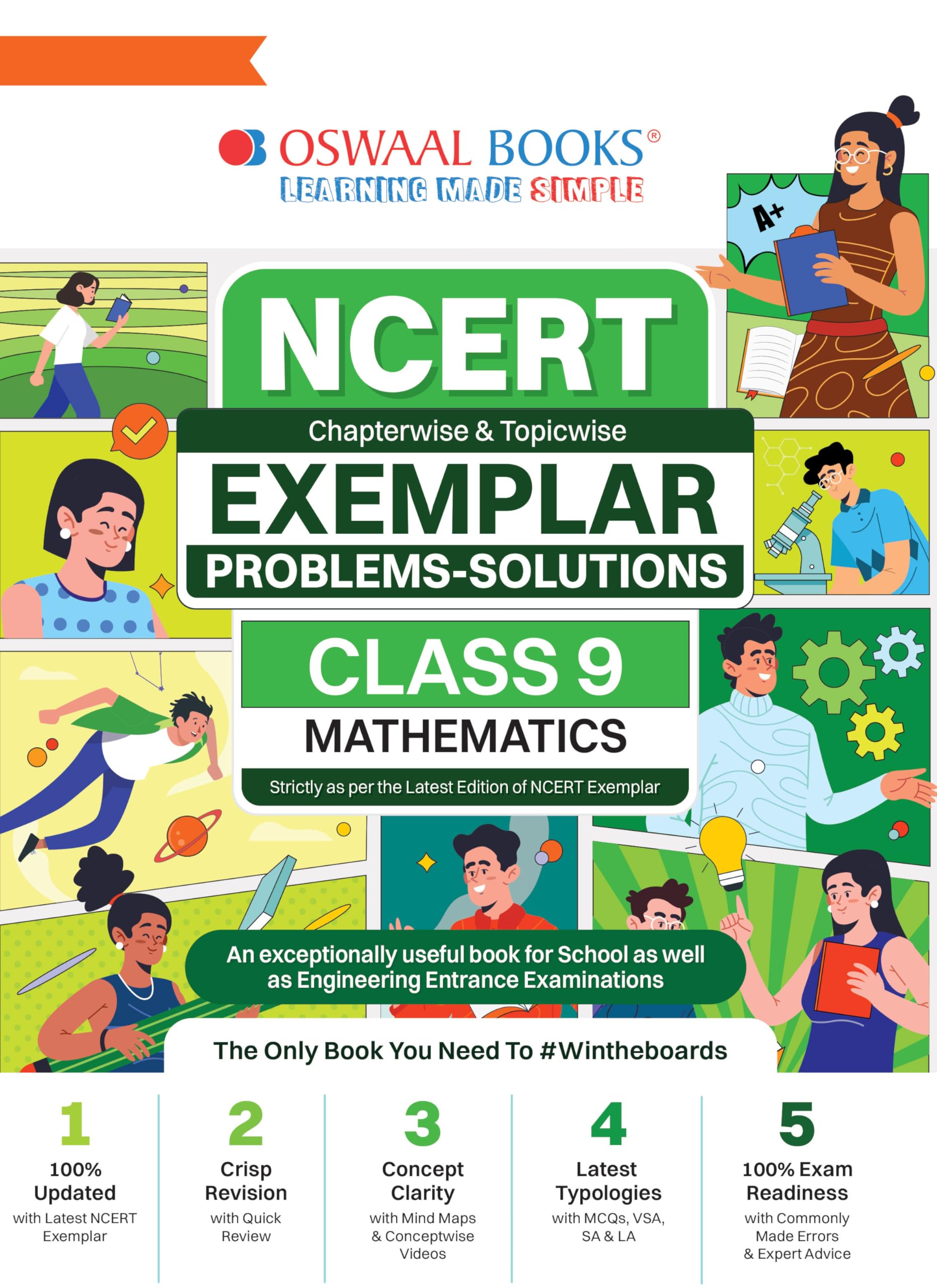 Oswaal NCERT Exemplar (Problems - Solutions) Class 9 Mathematics Book For 2024 Exam Paperback – 2 April 2025