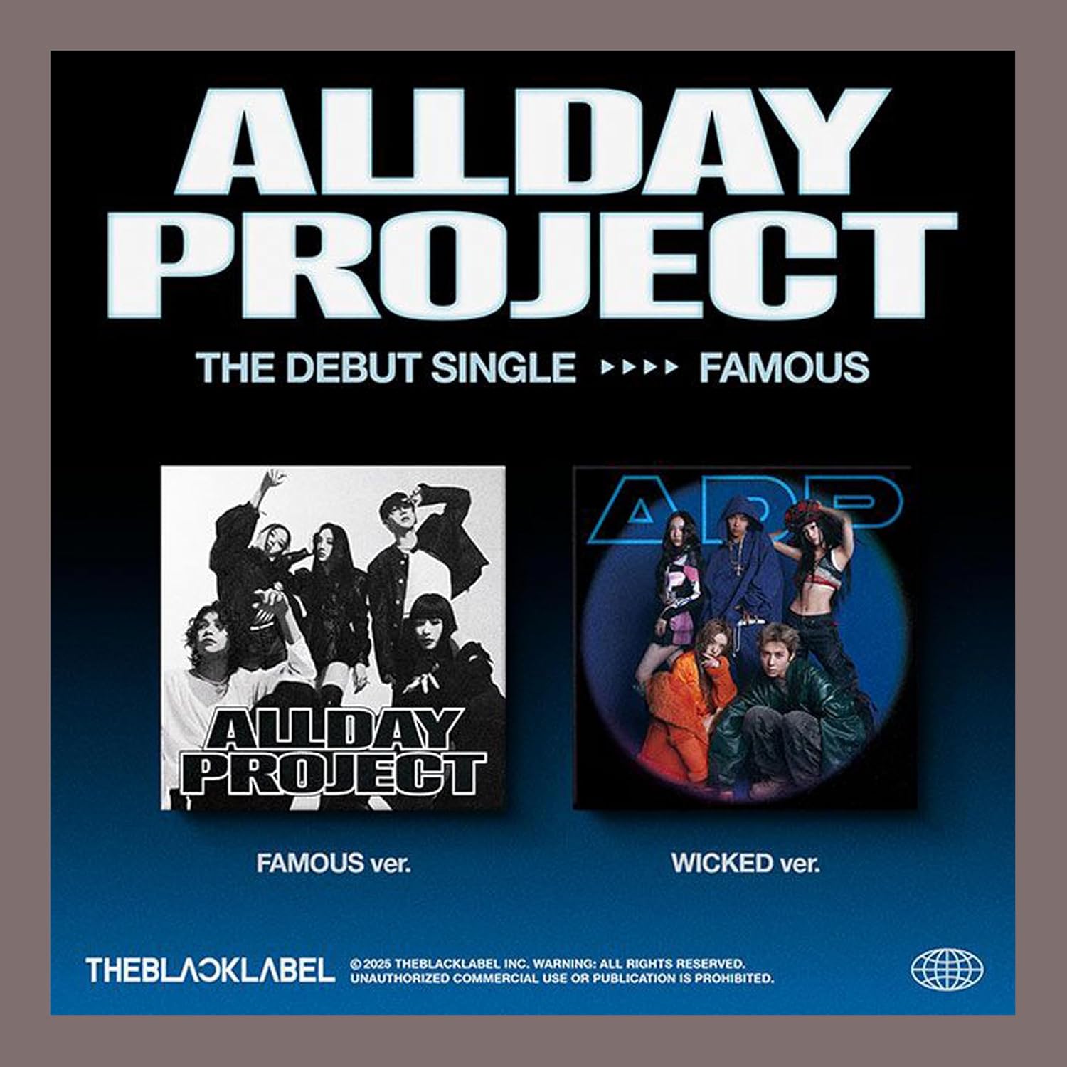 ALLDAY PROJECT FAMOUS Debut Single Album (CARTOON - Random Ver.)