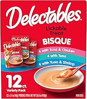 Vista 12 de Delectables Golosinas húmedas para lamer para gatos - Atún y pollo, 1.4 oz (paquete de 12)