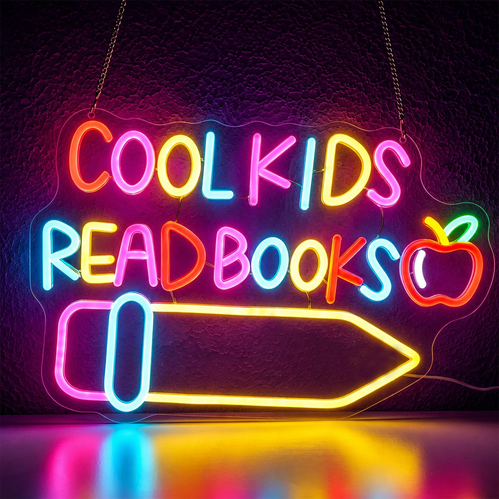 JMUQ Cool Kids Read Books Neon Sign