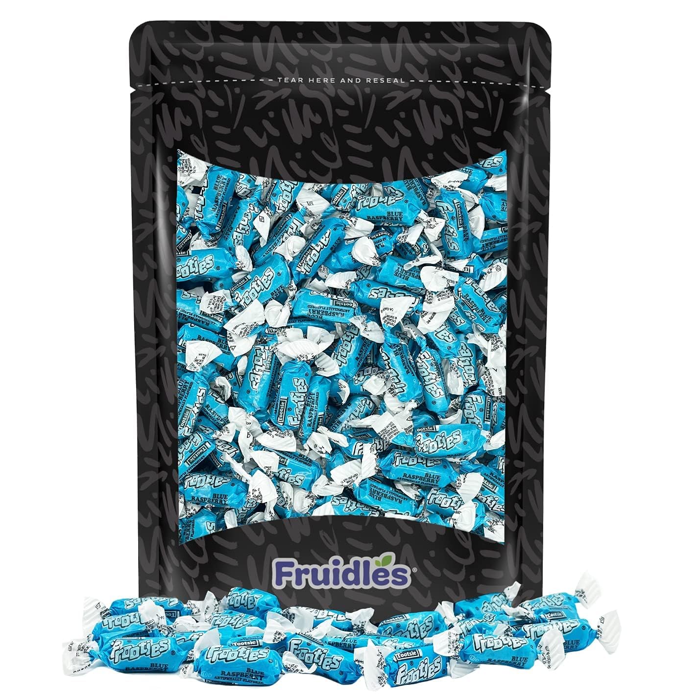 Fruidles Tootsie Original Blue Raspberry Twist Roll, Peanut-Free, Gluten-Free, Kosher Certified, Individually Wrapped (1 Pound)