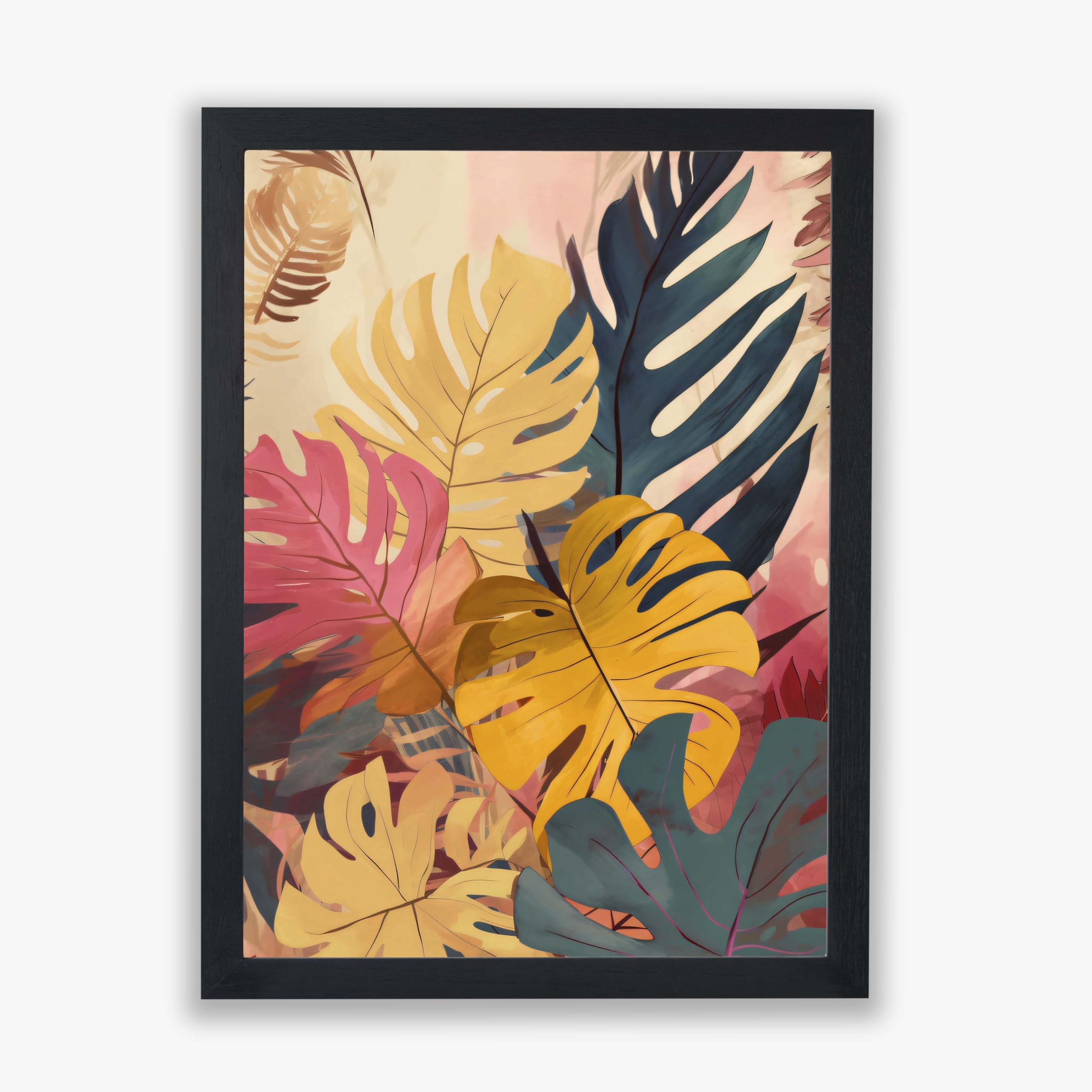 Décoration murale tropicale feuillage multicolore Spiffing Prints cadre petit format - 8