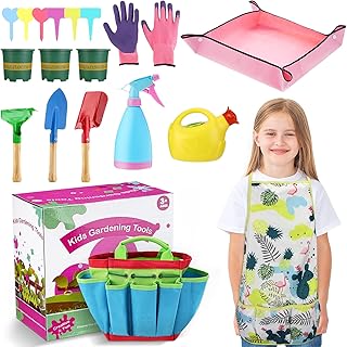 Kids Gardening Tools for Boys Girls, CestMall 19 PCS Kids Gardening Tools Garden Tool Set Toddler Gardening Set Kids Garden Tools Gardening Kit for Children Gardening Tools Outdoor Toys Gift