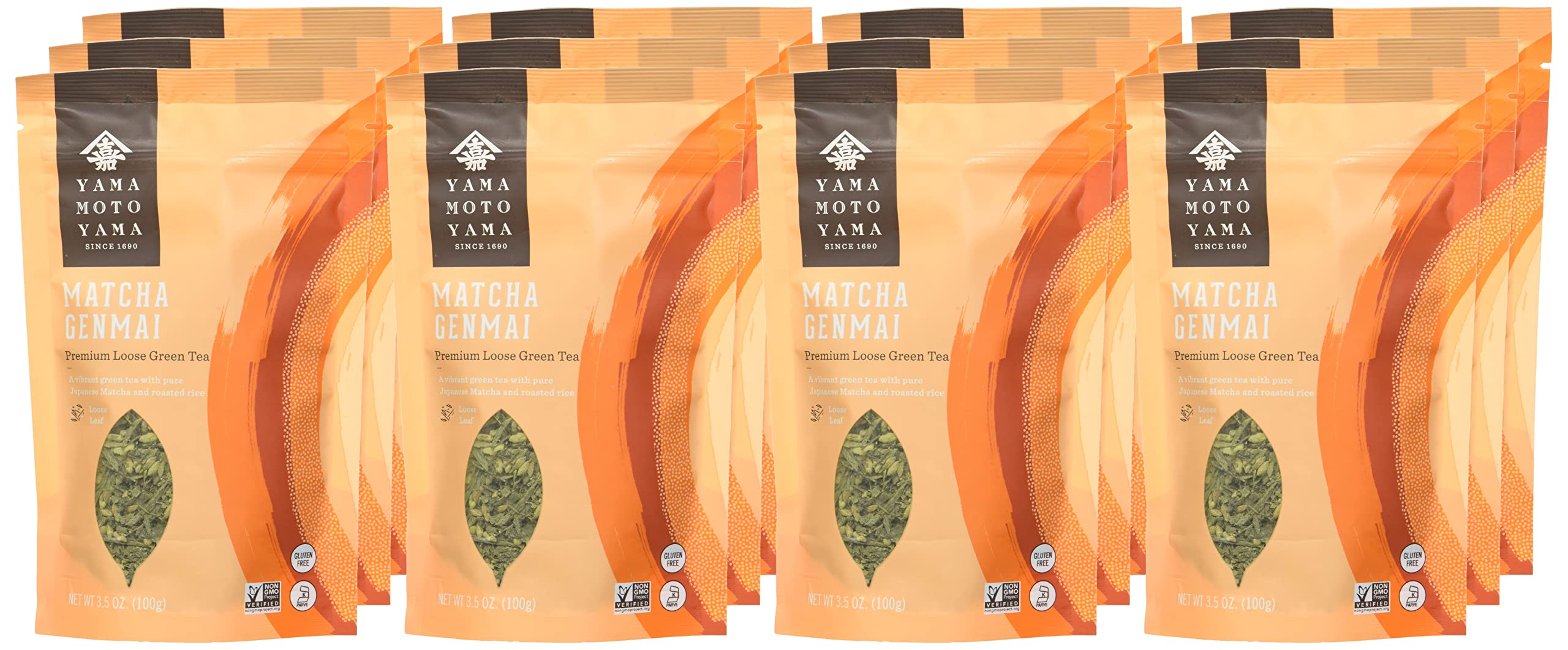 Yamamotoyama Matcha Genmai Loose Green Tea 3 5 oz Pack of 12 — view 4