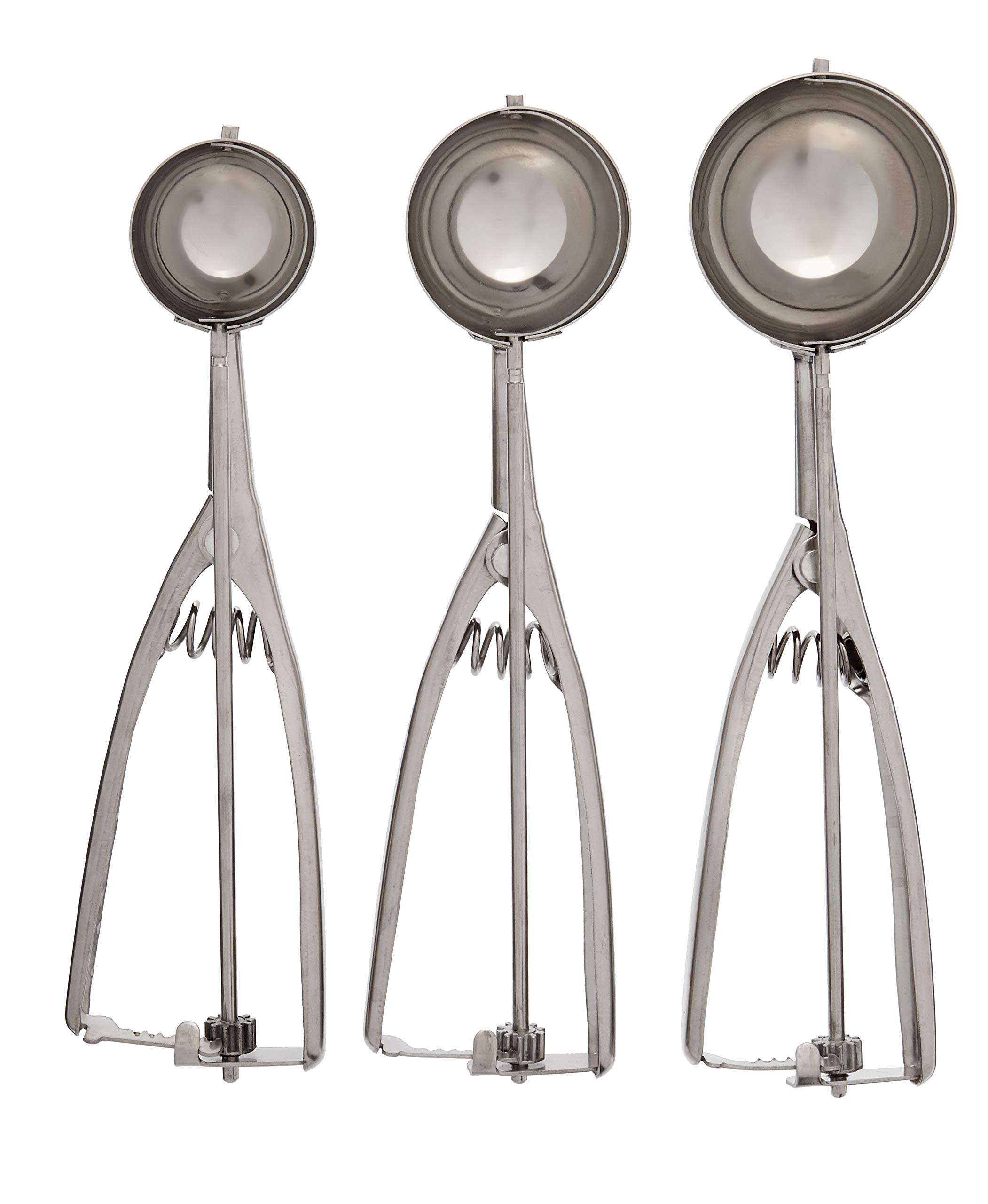 Saiut Ice ce Cream, Cookie Scoop, Set of 3, Different Size, Small 1.6 inch/4 cm Ball, Medium 2 inch/5 cm ball, Large 2.4 inch/6 cm ball