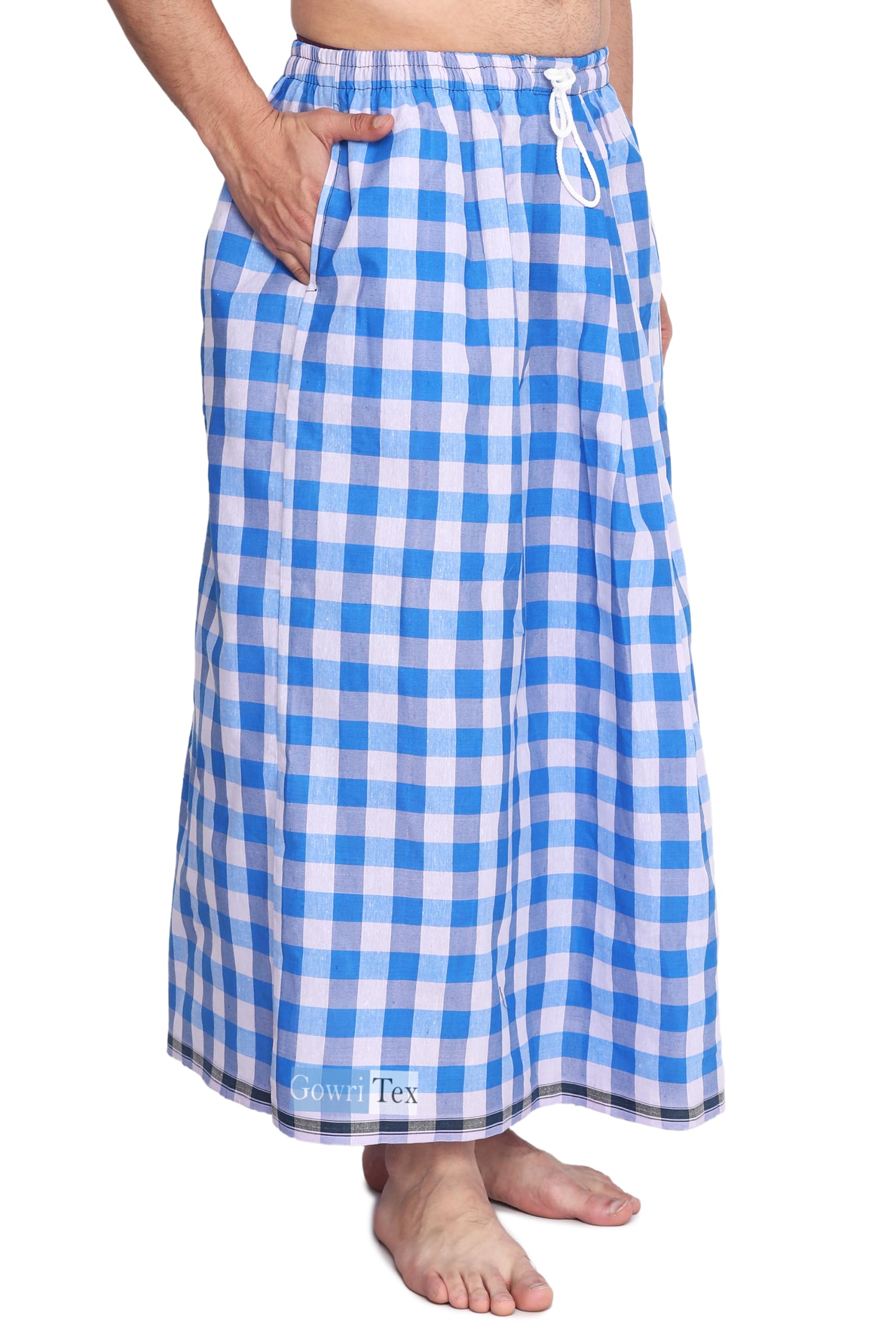 Gowri TexElastic Premium Lungi with Dual Packet Pack of 1