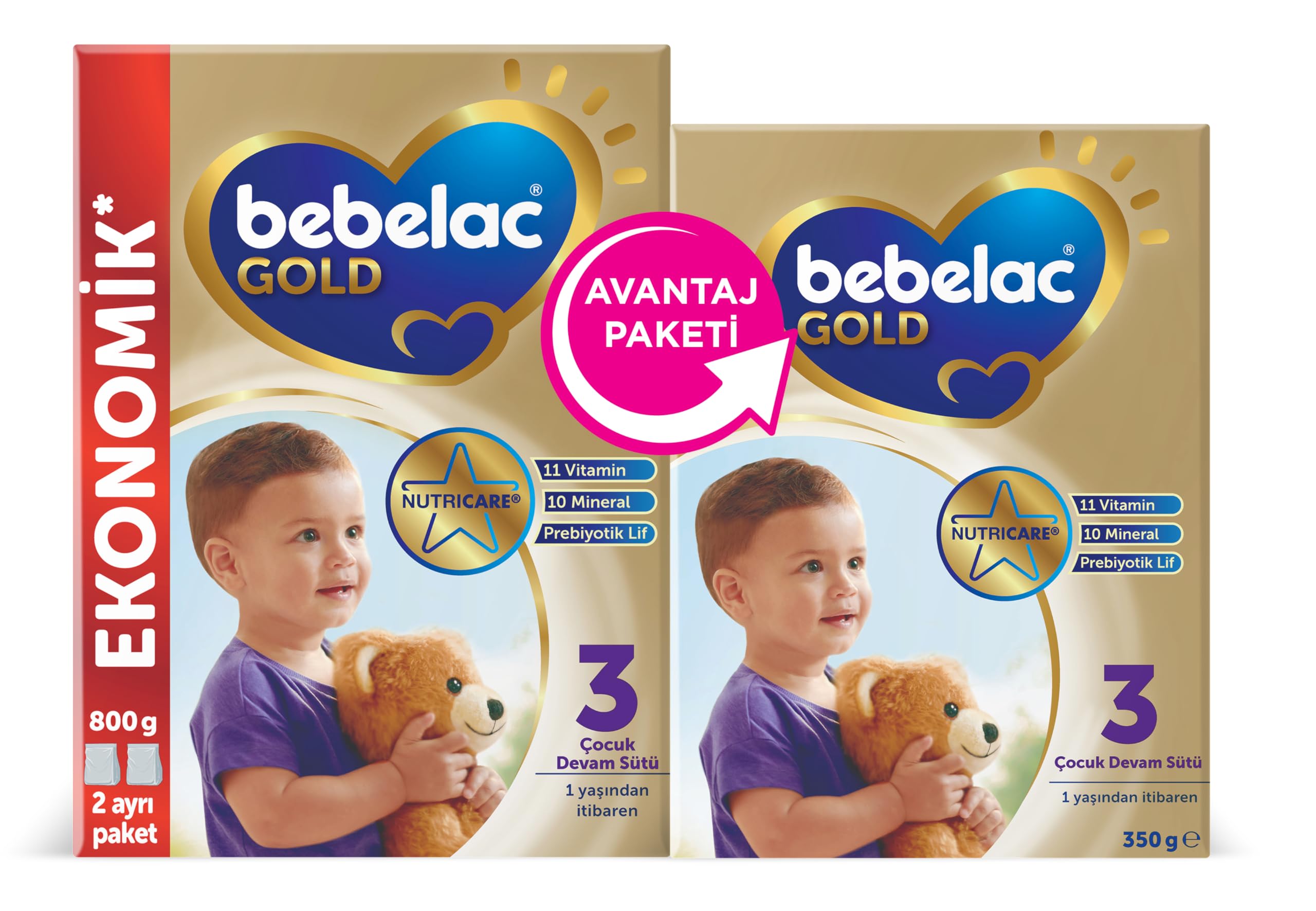 Bebelac Gold 3 Çocuk Devam Sütü 800g + 350g 1 Yaş+
