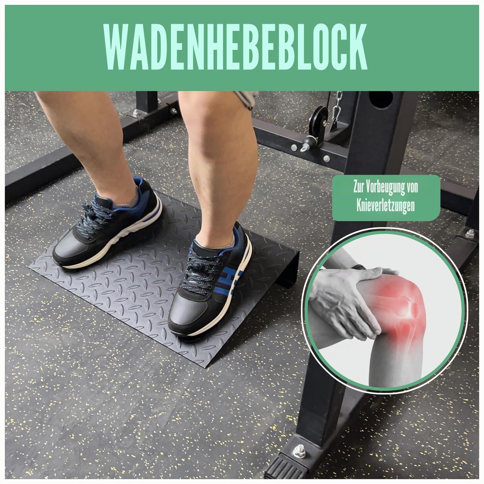 Stahl Squat Wedge Block, Squat Board für Squats, Heel Elevated Squat Wedge, Gewichtheben, Split Squat Stand, Slant Block Board für Waden Stretching