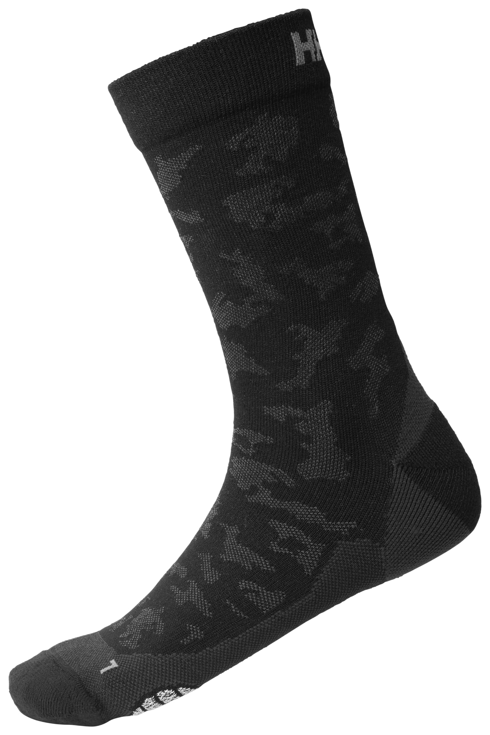 Helly Hansen Mens Trail Crew Sock, Black, Size 10-12, Men