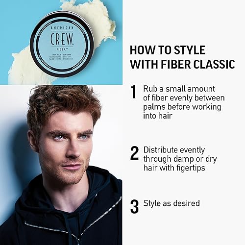 Miniatura 9 de AMERICAN CREW Fibra capilar para hombre, como gel para el cabello con alta sujeción con bajo brillo, nueva versión de 3 onzas