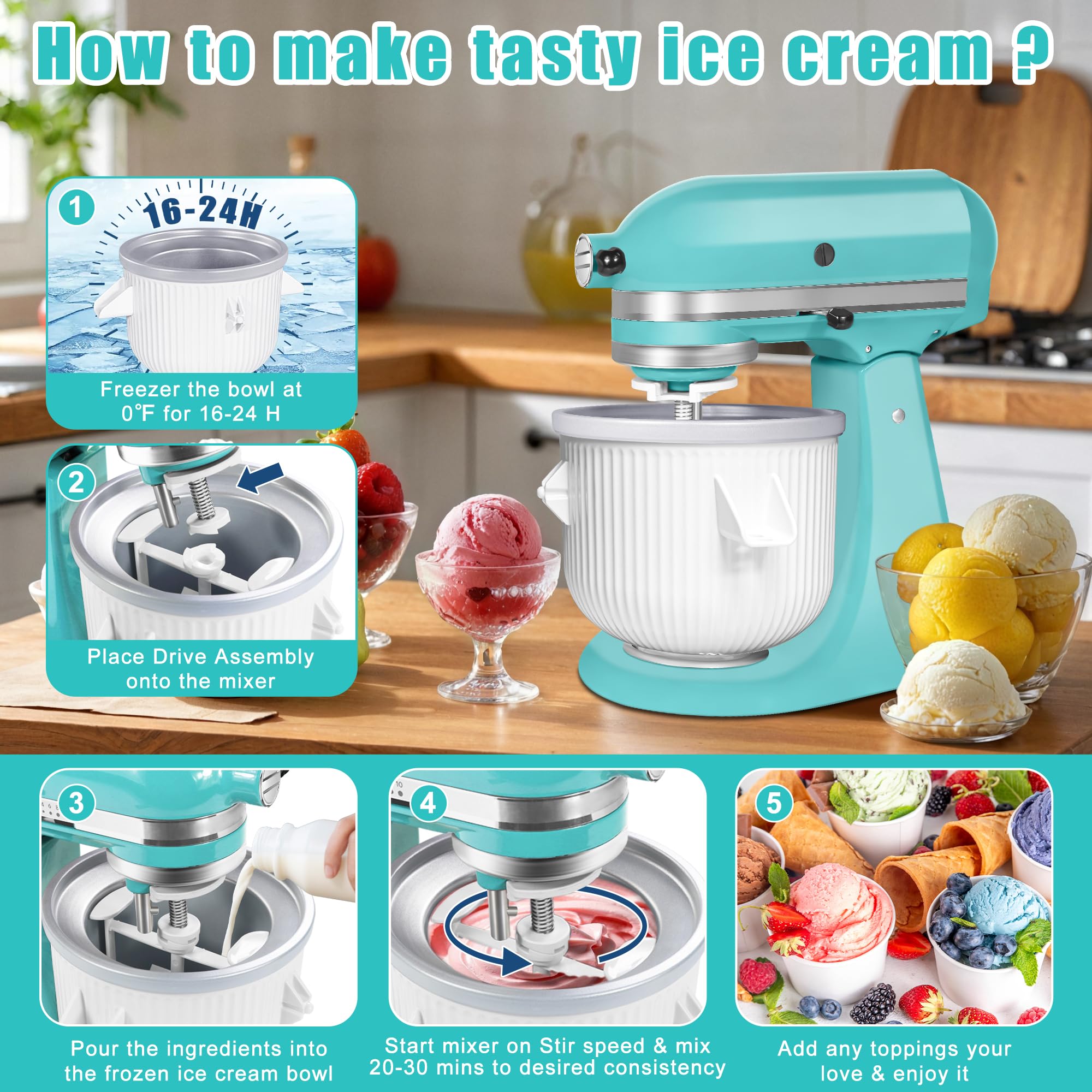 KitchenAid Ice Cream Maker Attachment - Homemade Frozen Treats -3 KitchenAid Ice Cream Maker Attachment - Homemade Frozen Treats -3