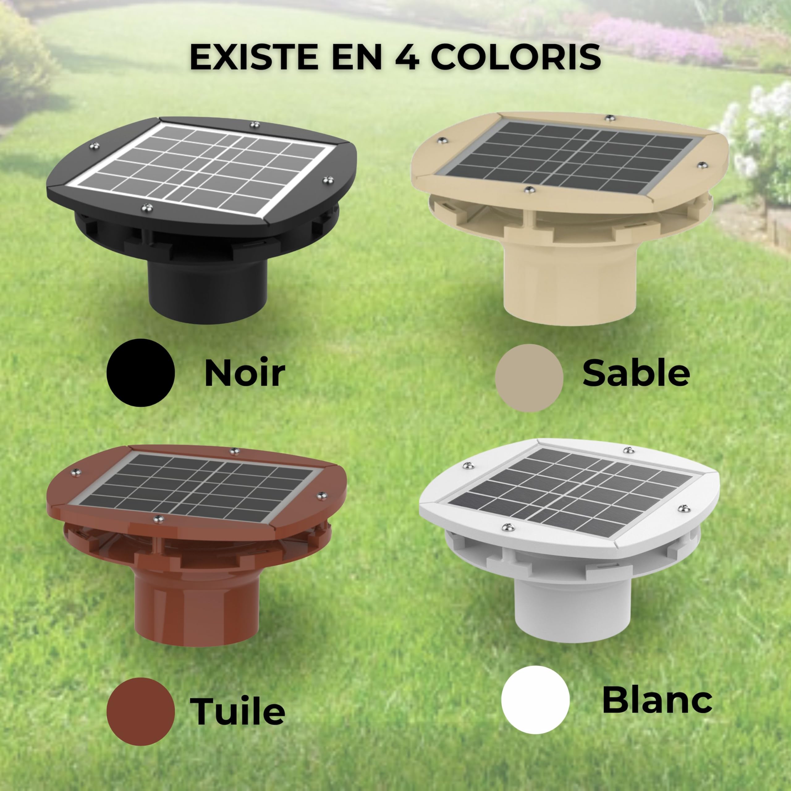 Extracteur Solaire Rechargeable pour Fosse Septique, Ventilation Secondaire, Autonome 24h/24 & Silencieux - HYDRODIV