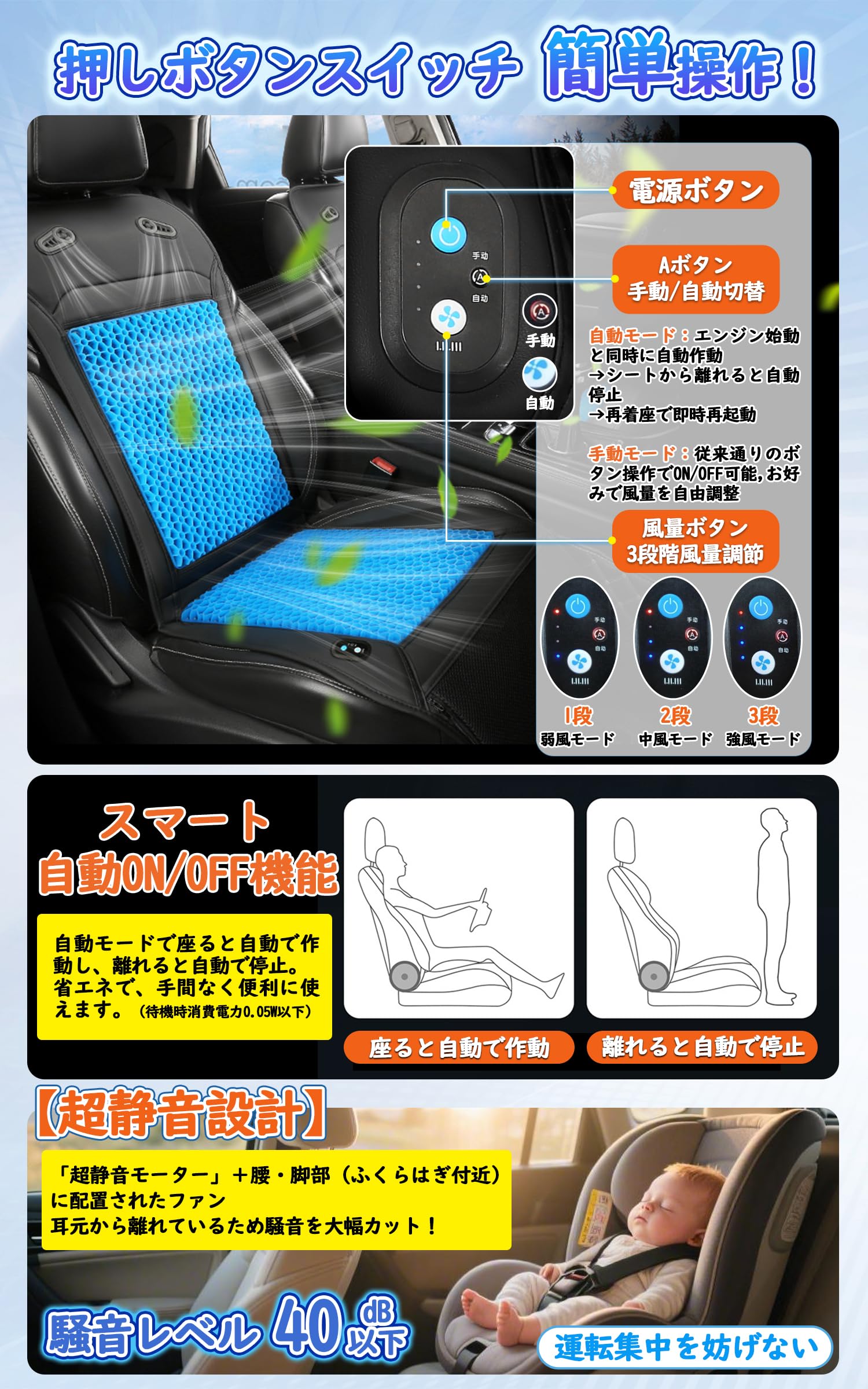 Amazon | [JIEAIRUI] シートクーラー 車 クールシート 2026新進化 