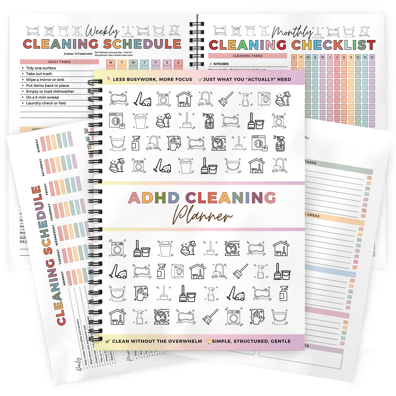 Vinspire ADHD Cleaning Planner