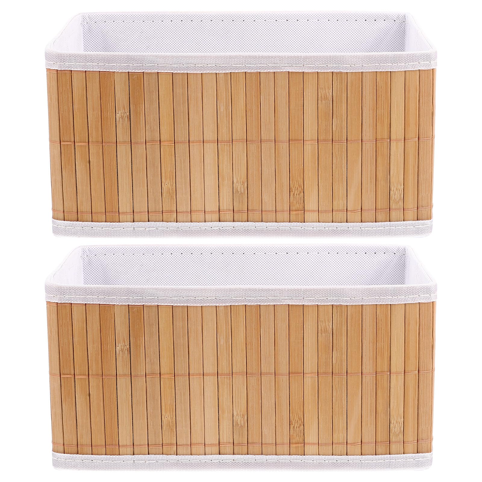 Boîtes bambou lavables avec doublure en toile amovible