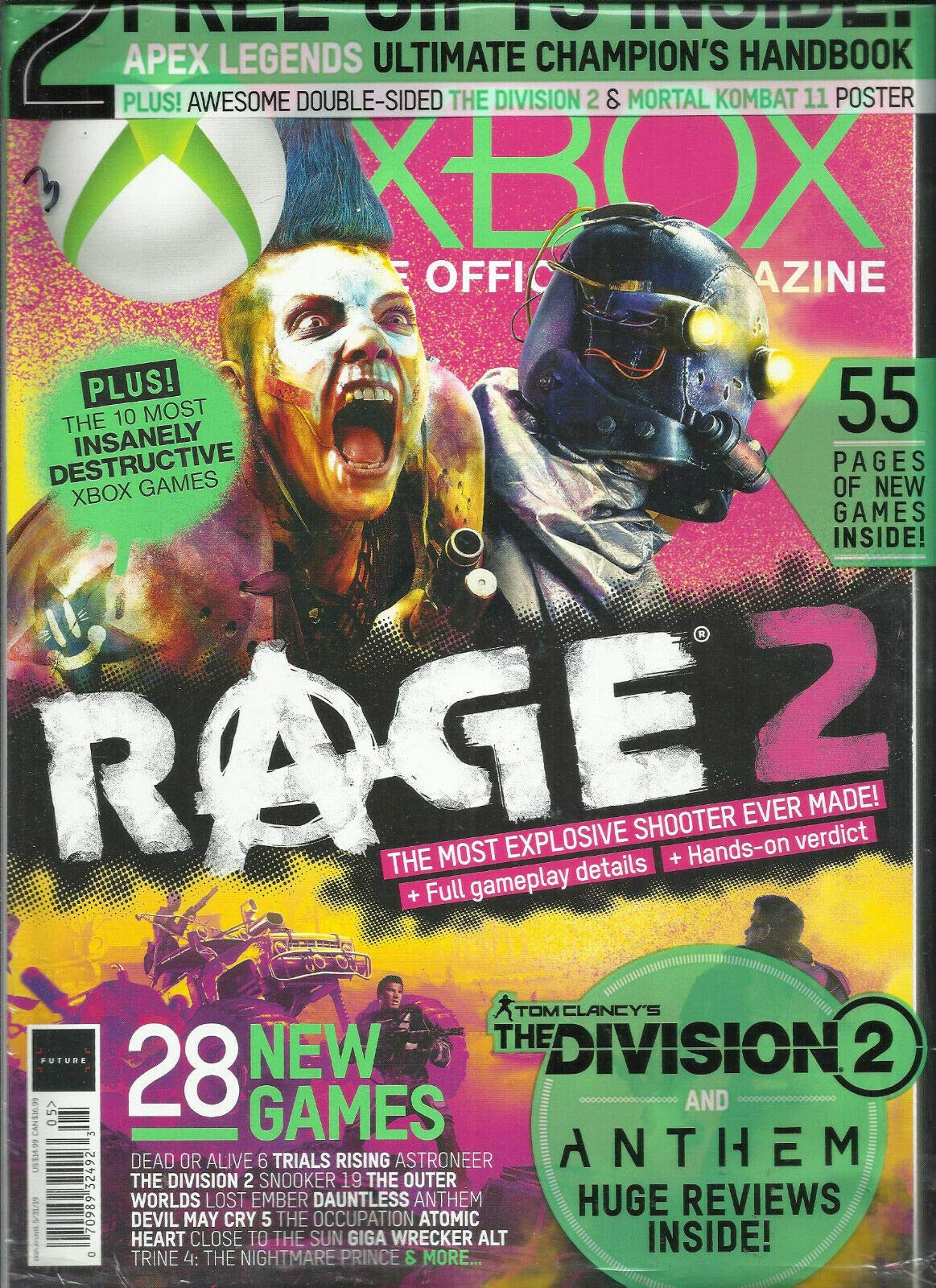 X BOX THE OFFICIAL MAGAZINE, RAGE-2 ISSUE, 2019 ISSUE, 226 FREE GIFTS
