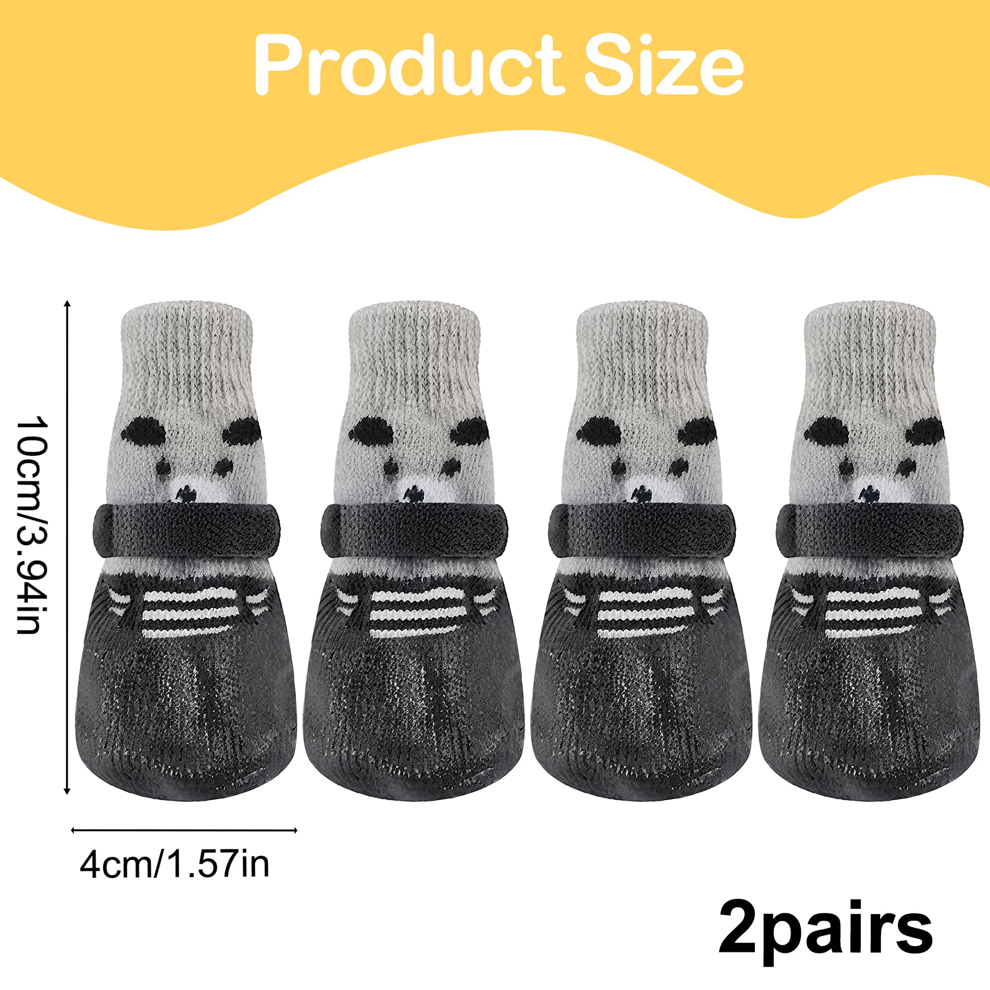 2 works Soft Dog Socks Breathable Anti-Slip Dog Shoes - Image 4